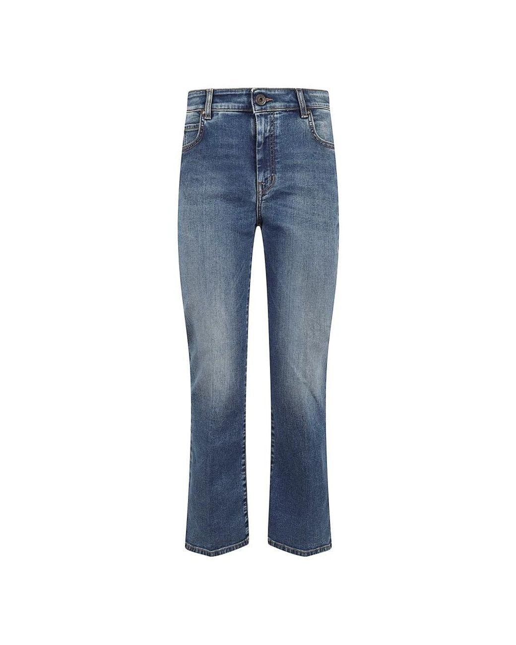 Weekend by Maxmara Jeans ,Blauw ,Katoen Rapallo Cropped Skinny Jeans in het Blue