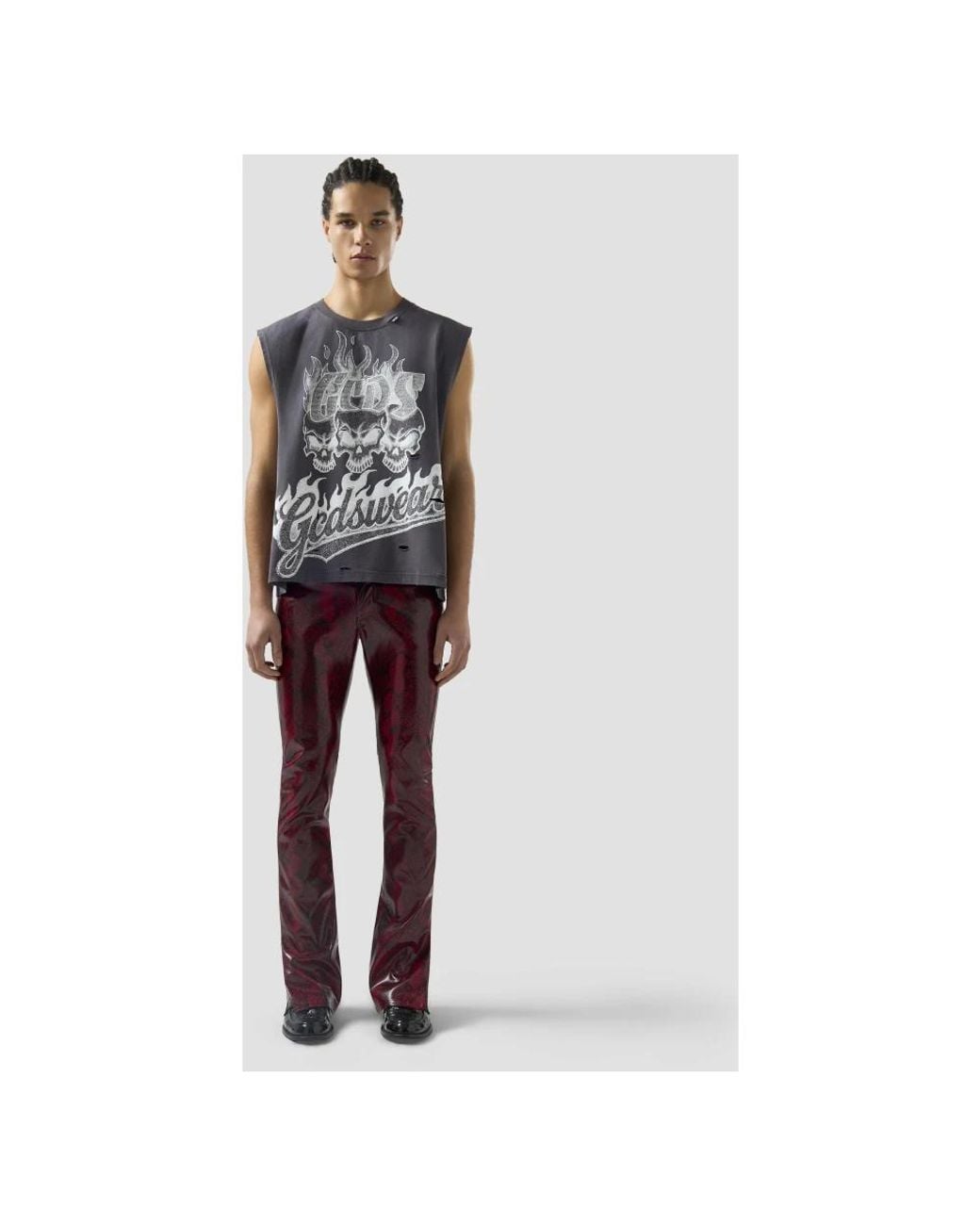 Gcds Gray Sleeveless Tops for men