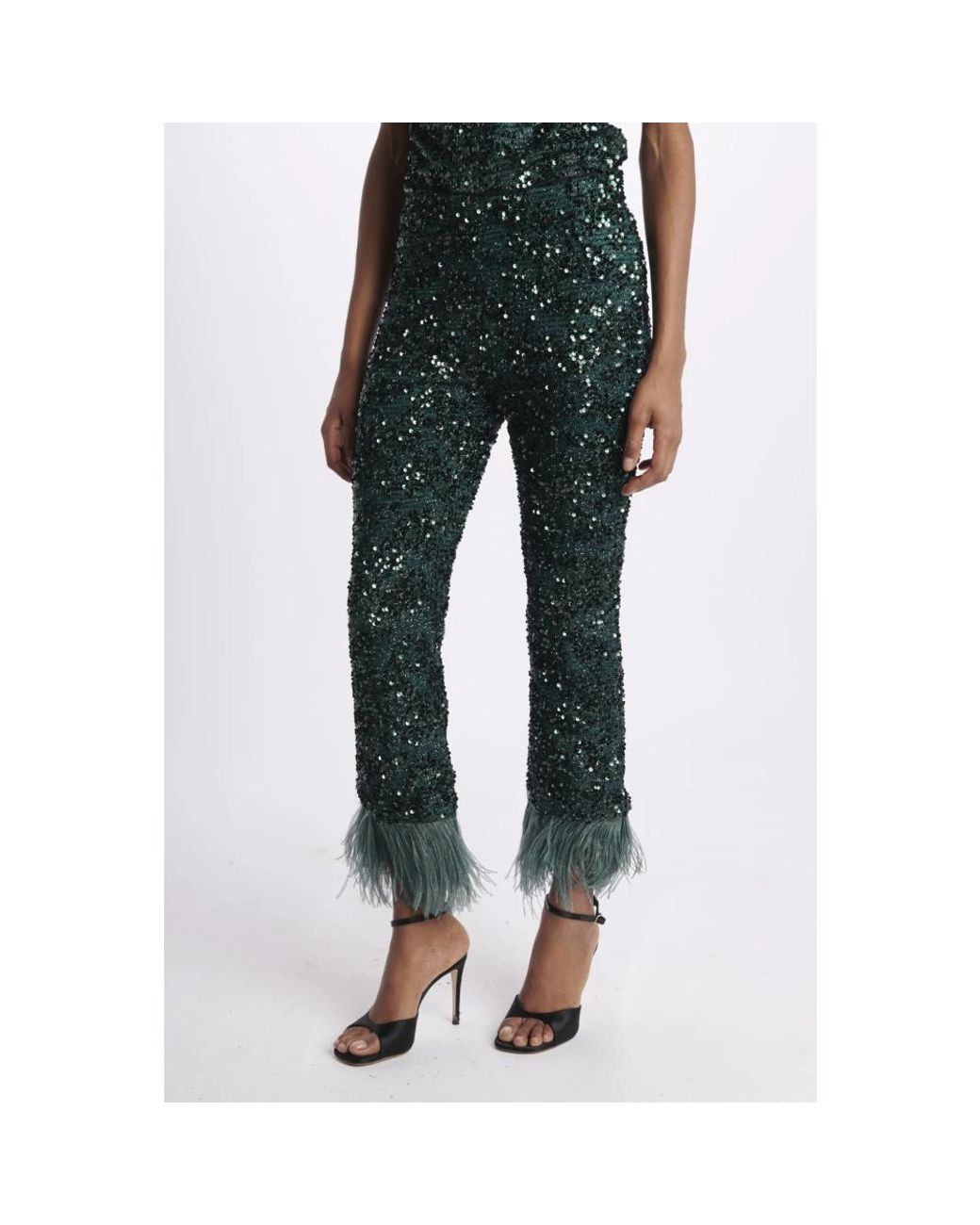 Le twins Green Cropped Trousers