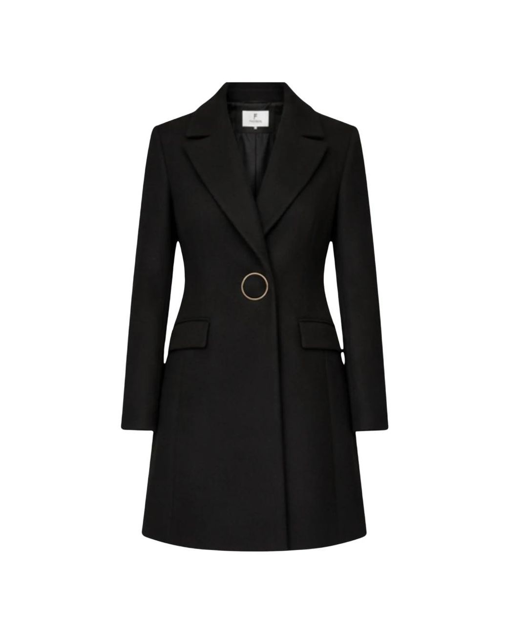 Fracomina Black Single-Breasted Coats