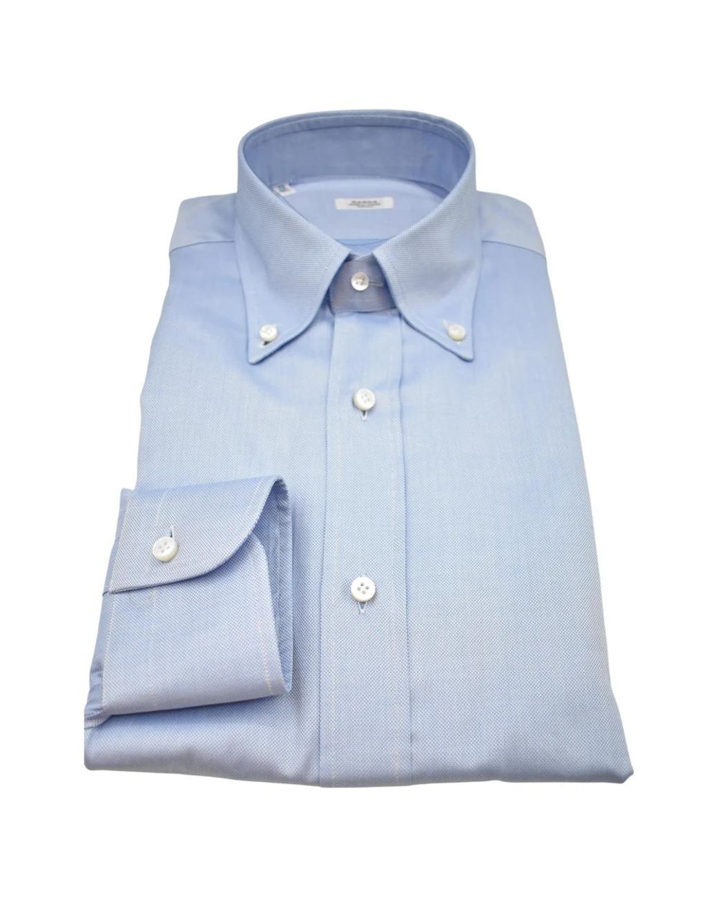 Barba Napoli Blue Formal Shirts for men