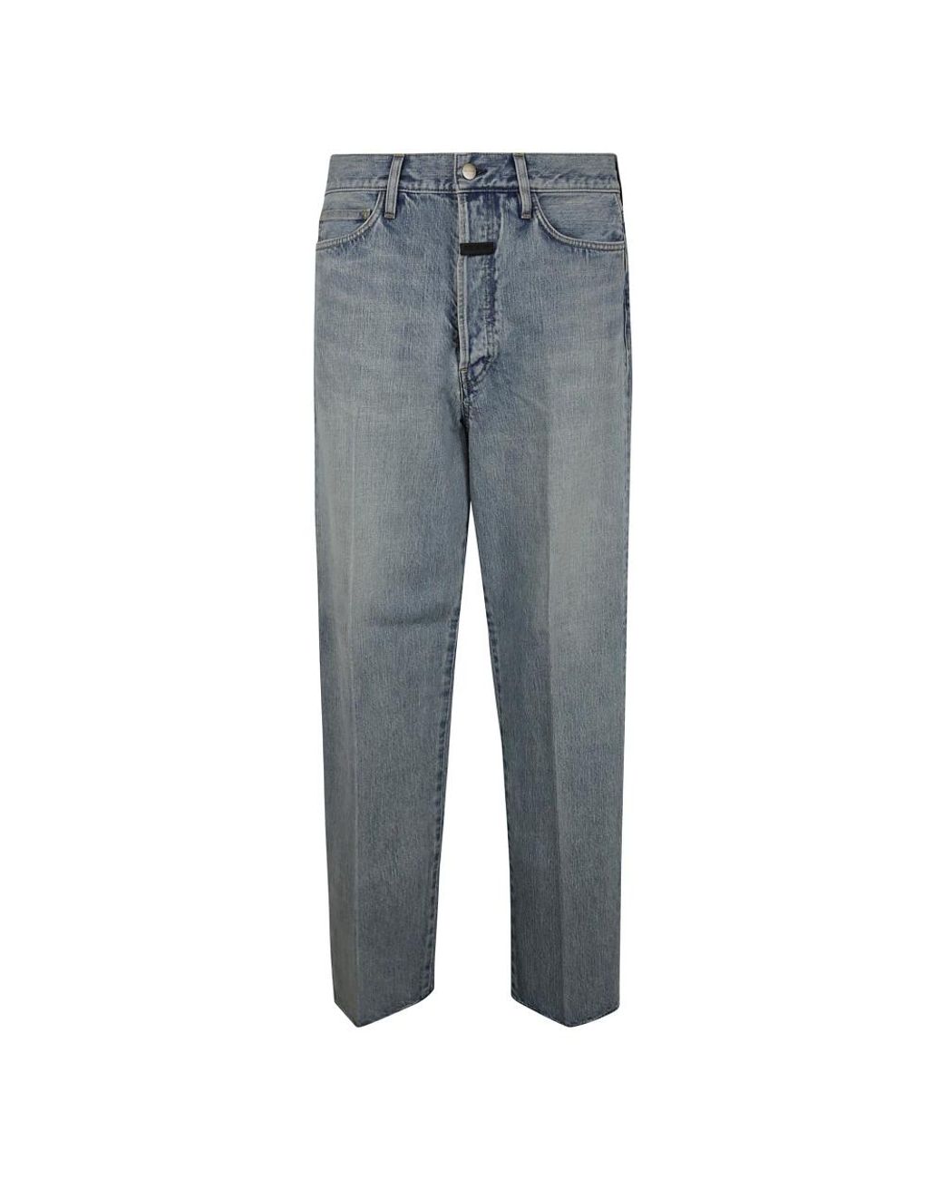 Fear Of God Gray Straight Fit Jeans for men