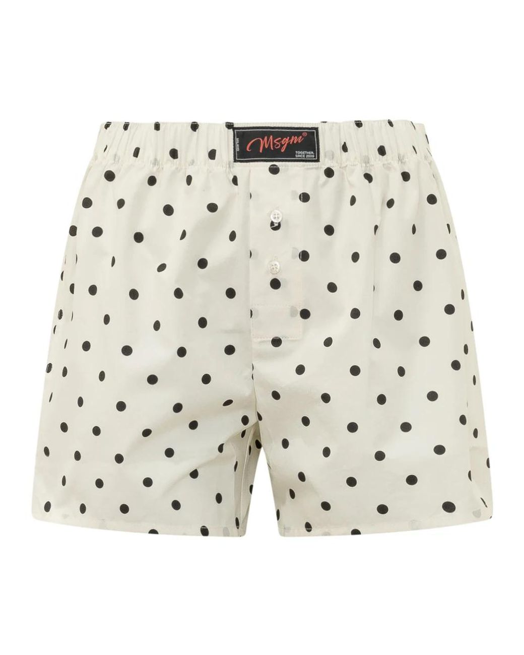 MSGM White Short Shorts