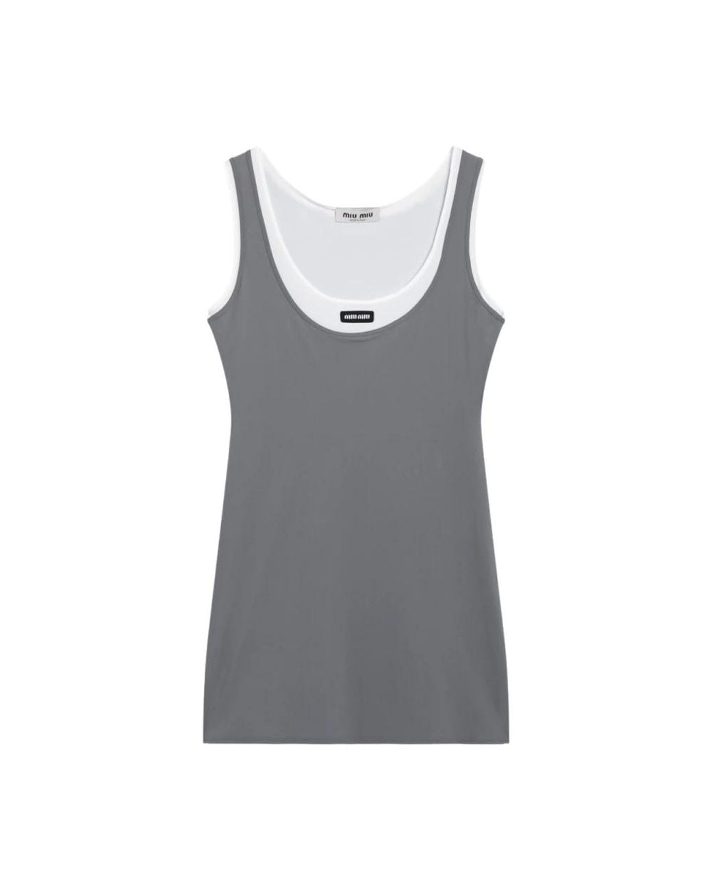 Miu Miu Gray Short Dresses