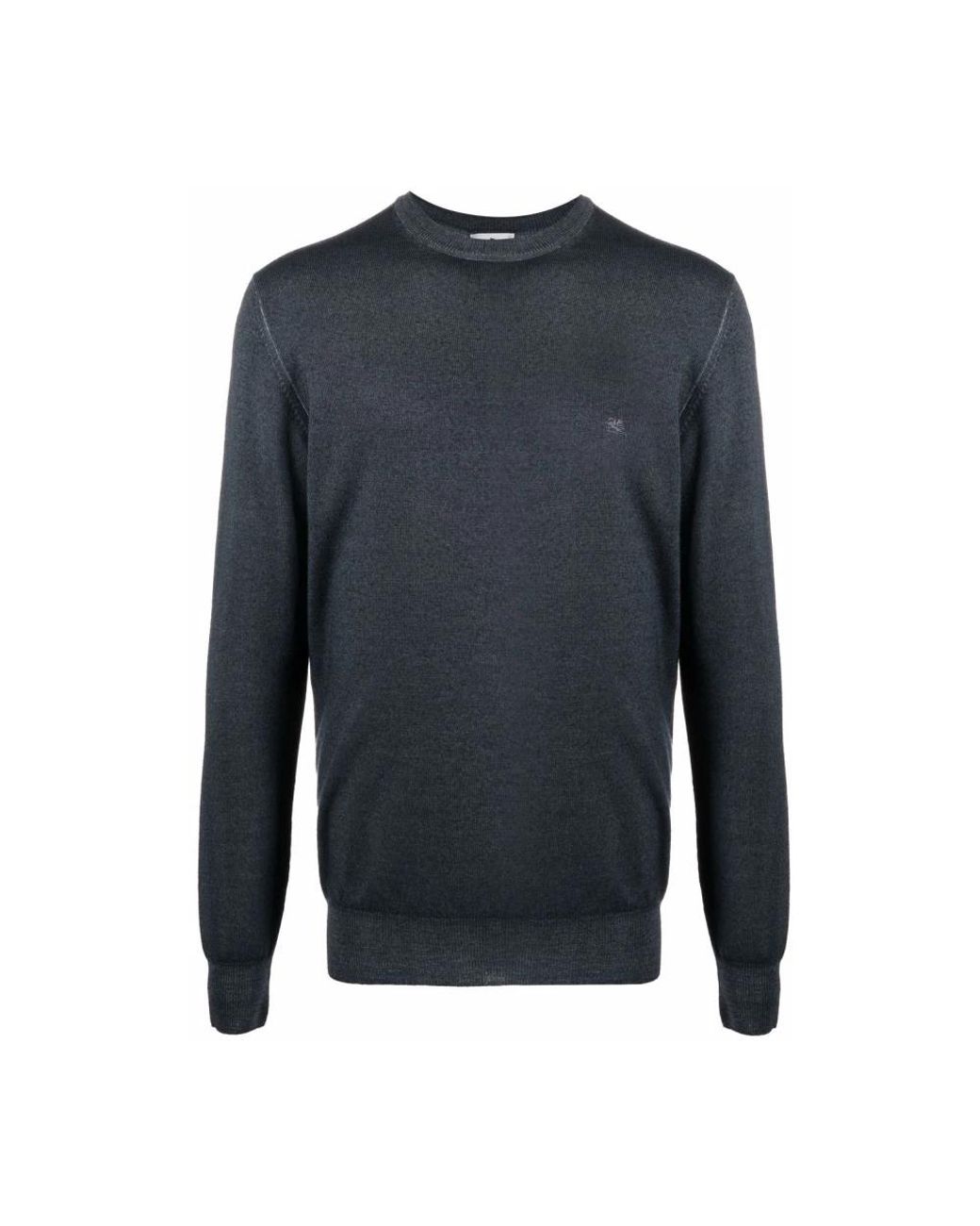 Etro Blue Round-Neck Knitwear for men
