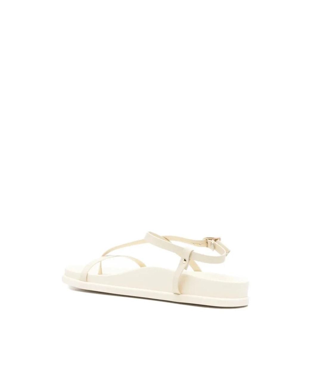 Ancient Greek Sandals White Flat Sandals