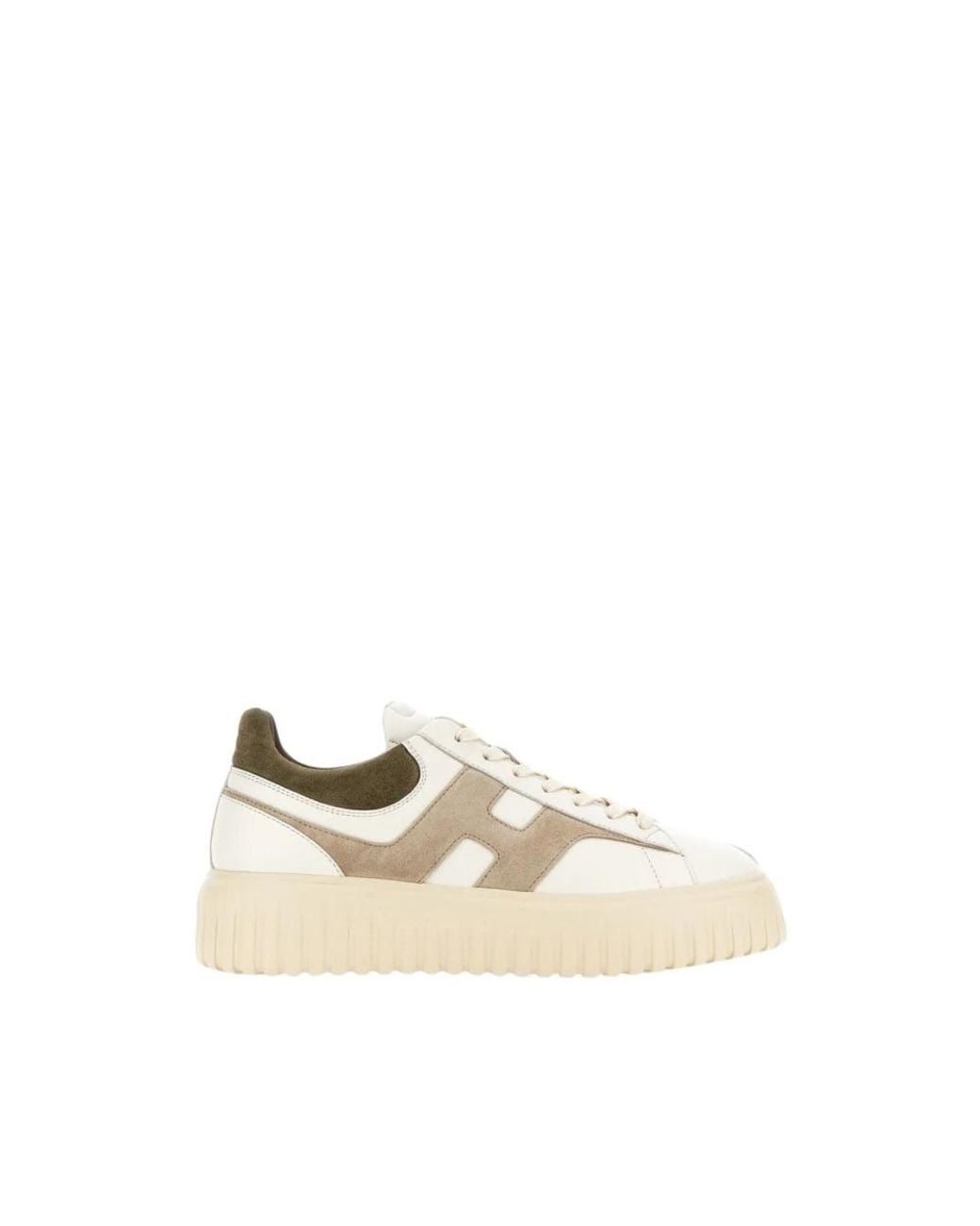 Hogan Natural Chunky Sole Suede Accent Low-Top Sneakers for men