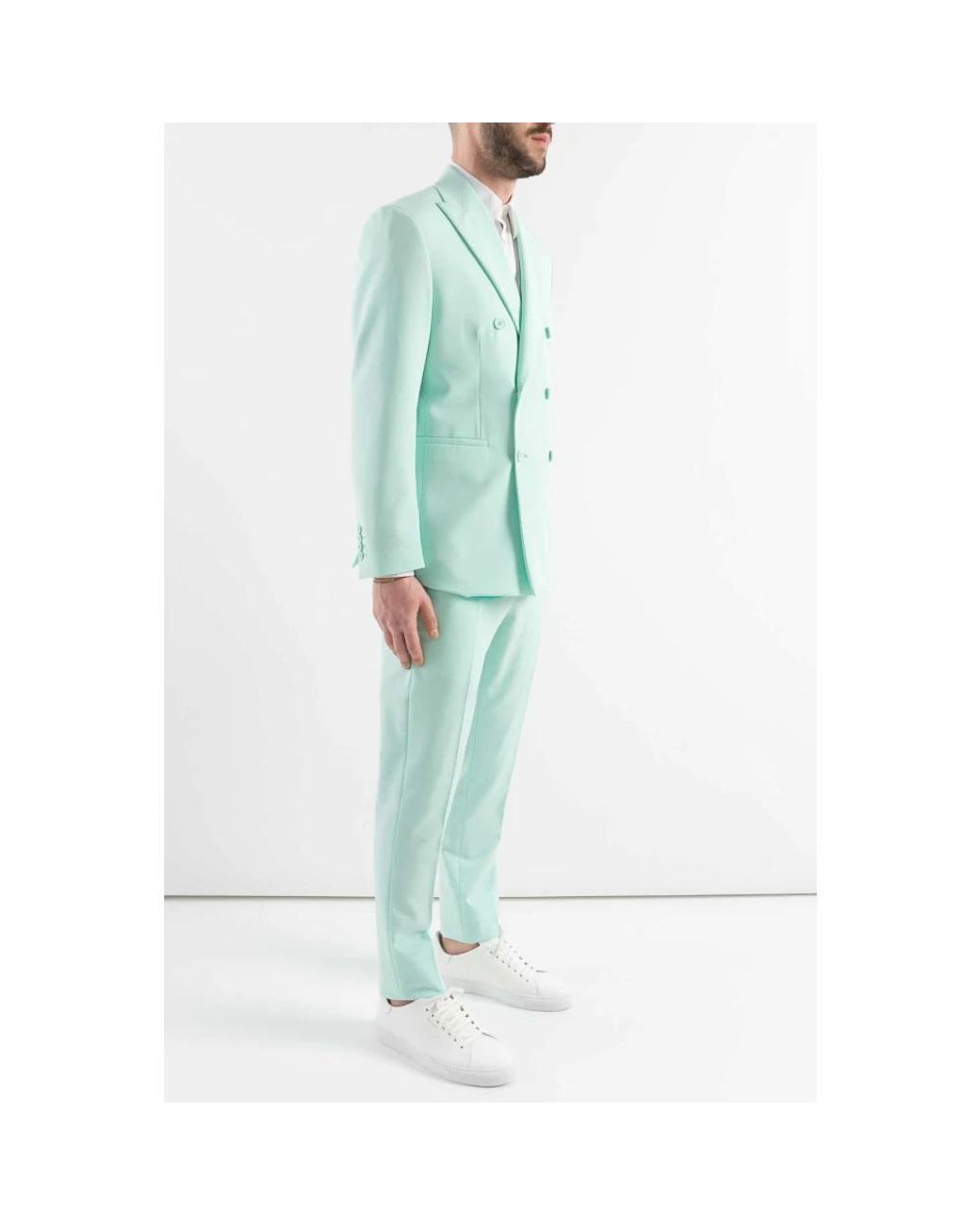 Cor Sine Labe Doli Green Double Breasted Suits for men