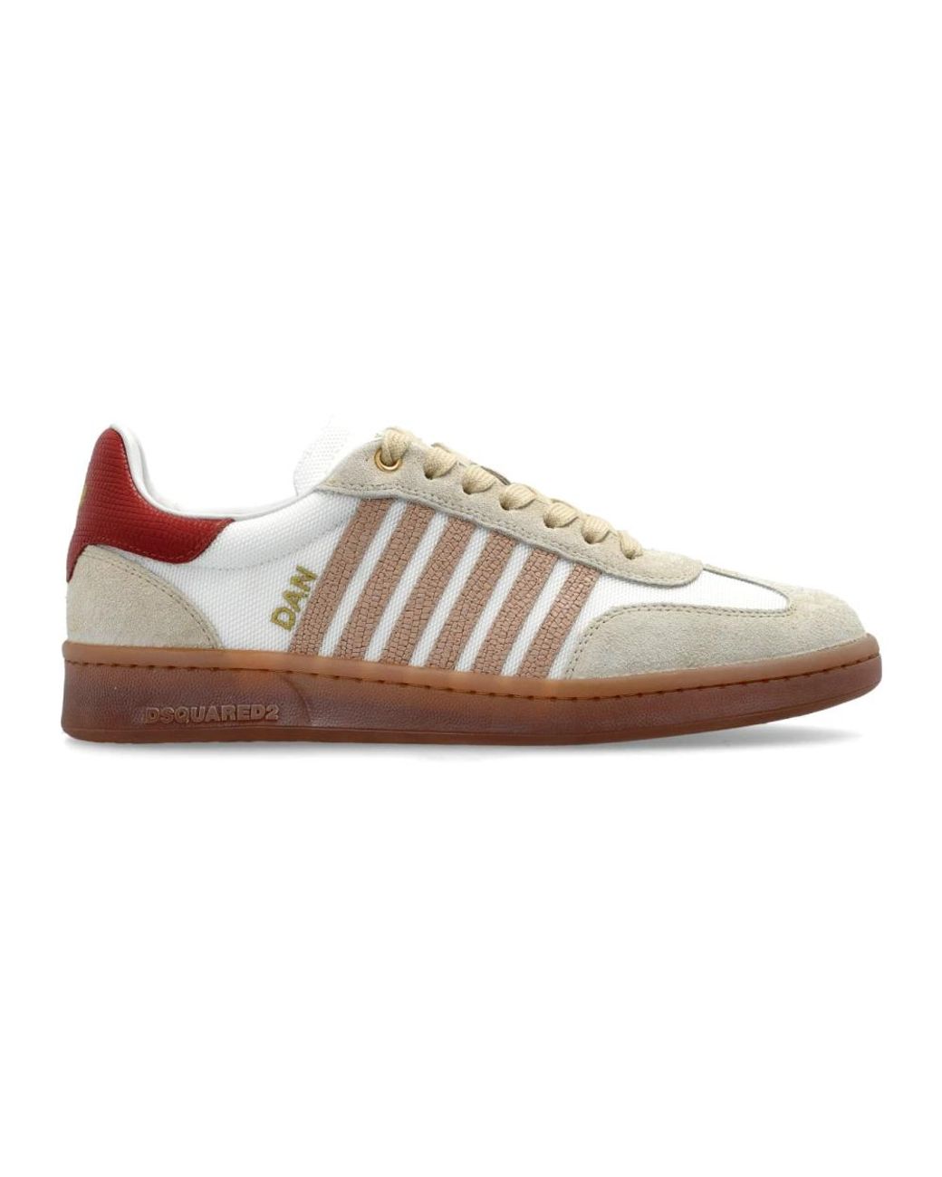 DSquared² Schoenen ,Wit ,Leer Sneakers Boxer in het Brown