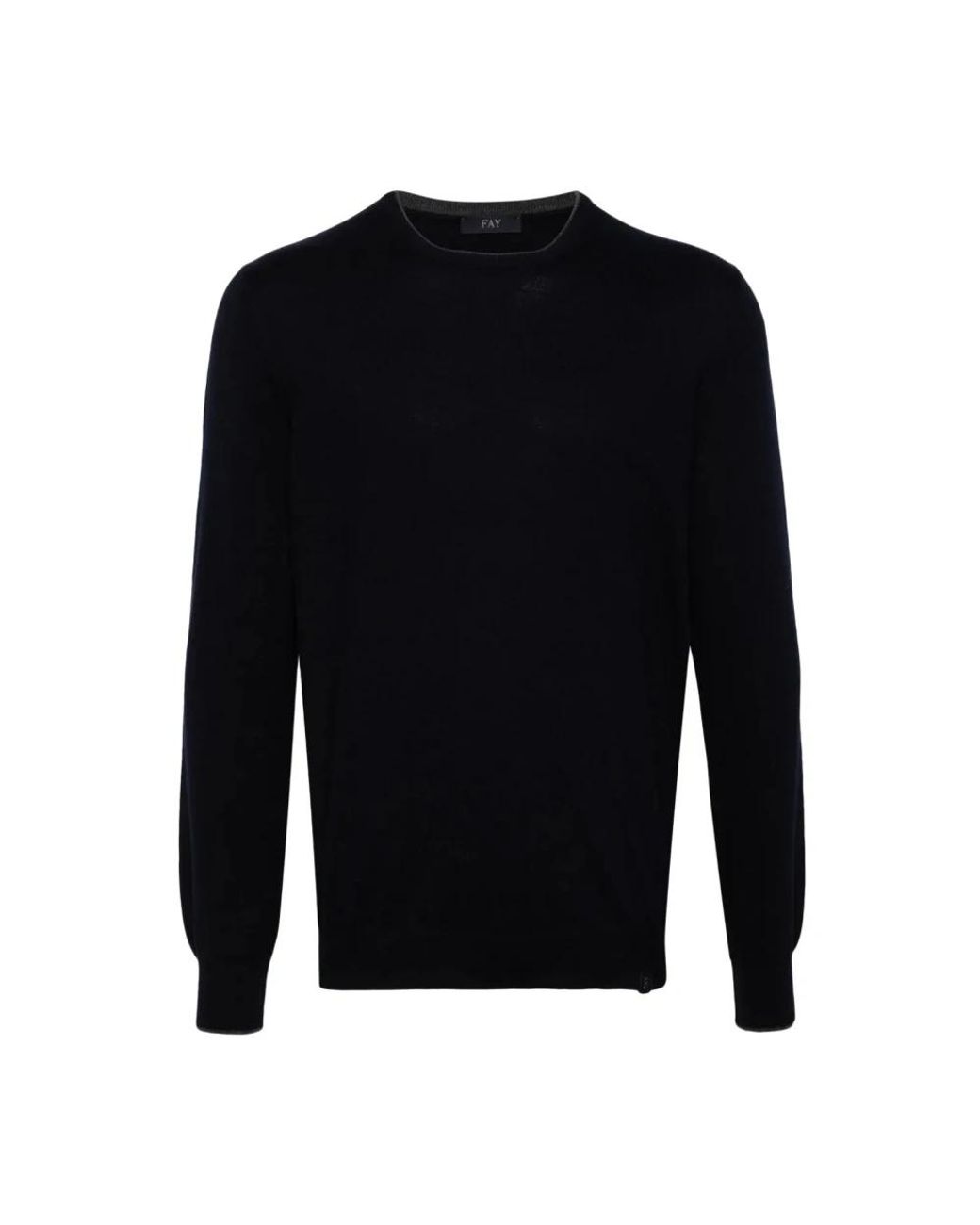 Fay Black Round-Neck Knitwear for men