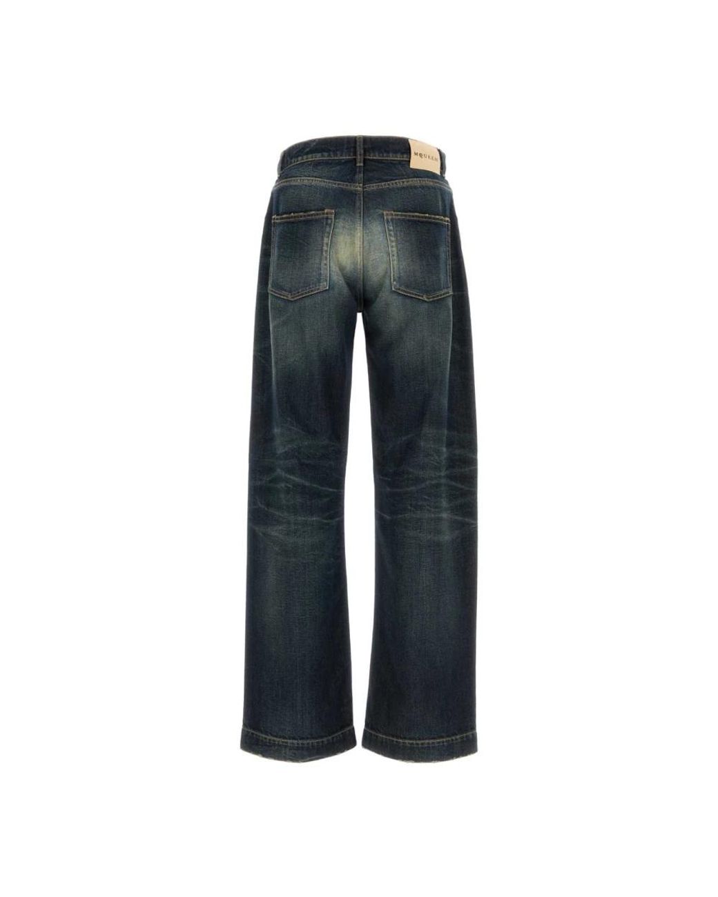 McQueen Blue Straight Fit Jeans for men