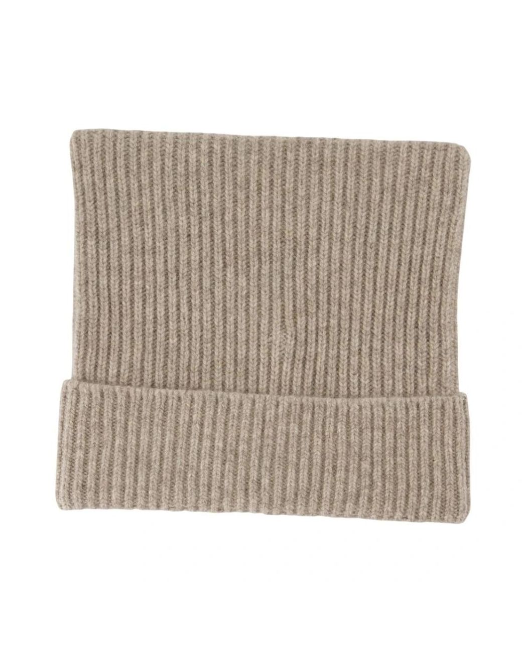 Acne Brown Face Logo Square Beanie