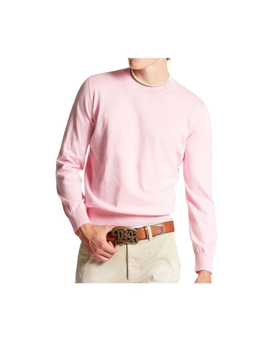 DSquared² Rundhals-Strickwaren in Pink für Herren