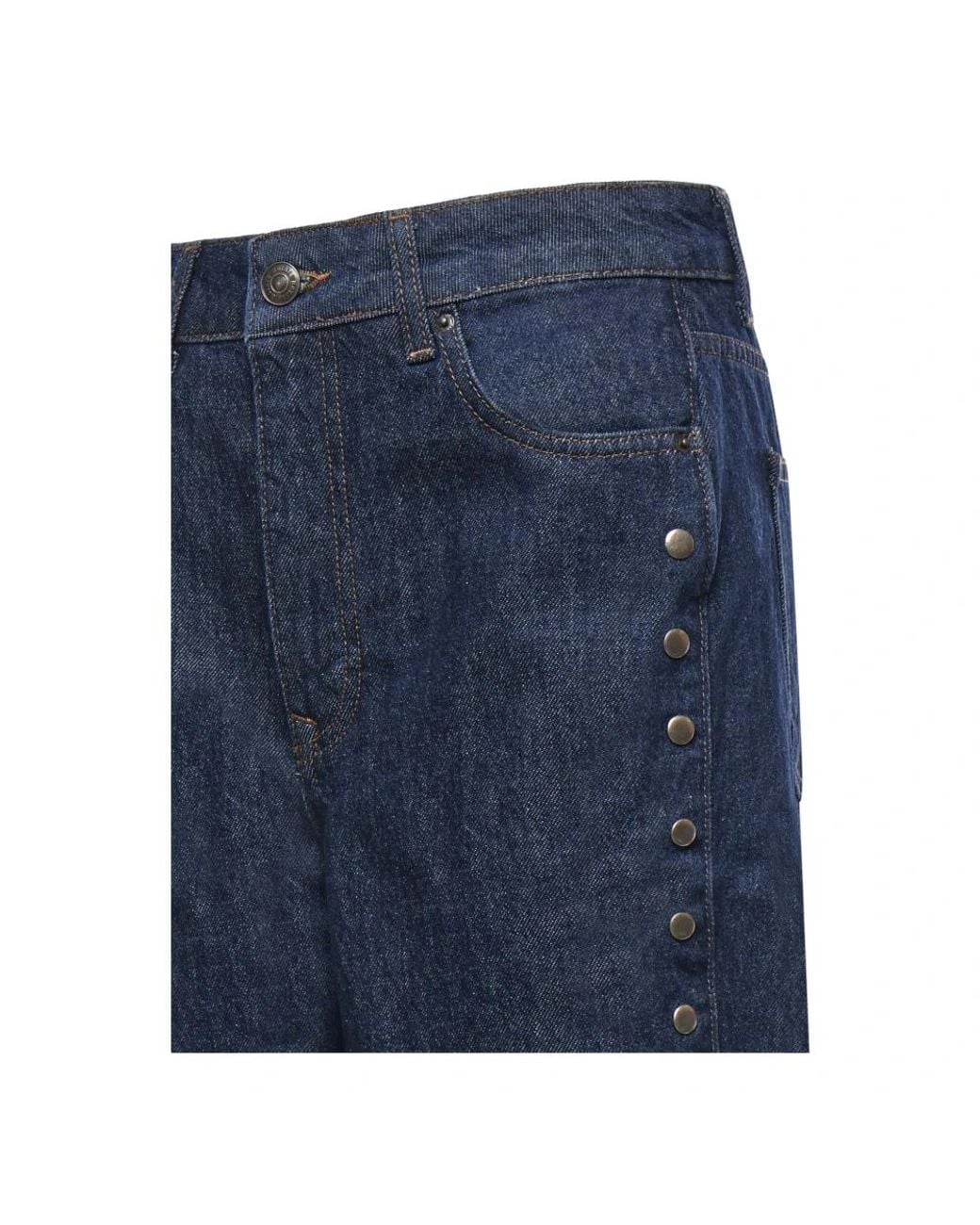 ROTATE BIRGER CHRISTENSEN Blue Straight Fit Jeans