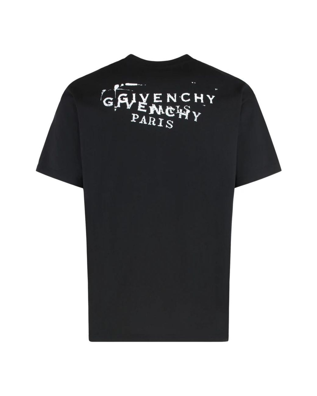 Givenchy Tops ,Zwart ,Katoen Katoenen T-Shirt Met Stempelprint in het Black voor heren