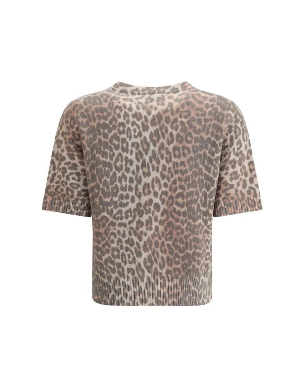 Ganni Natural Round-Neck Knitwear