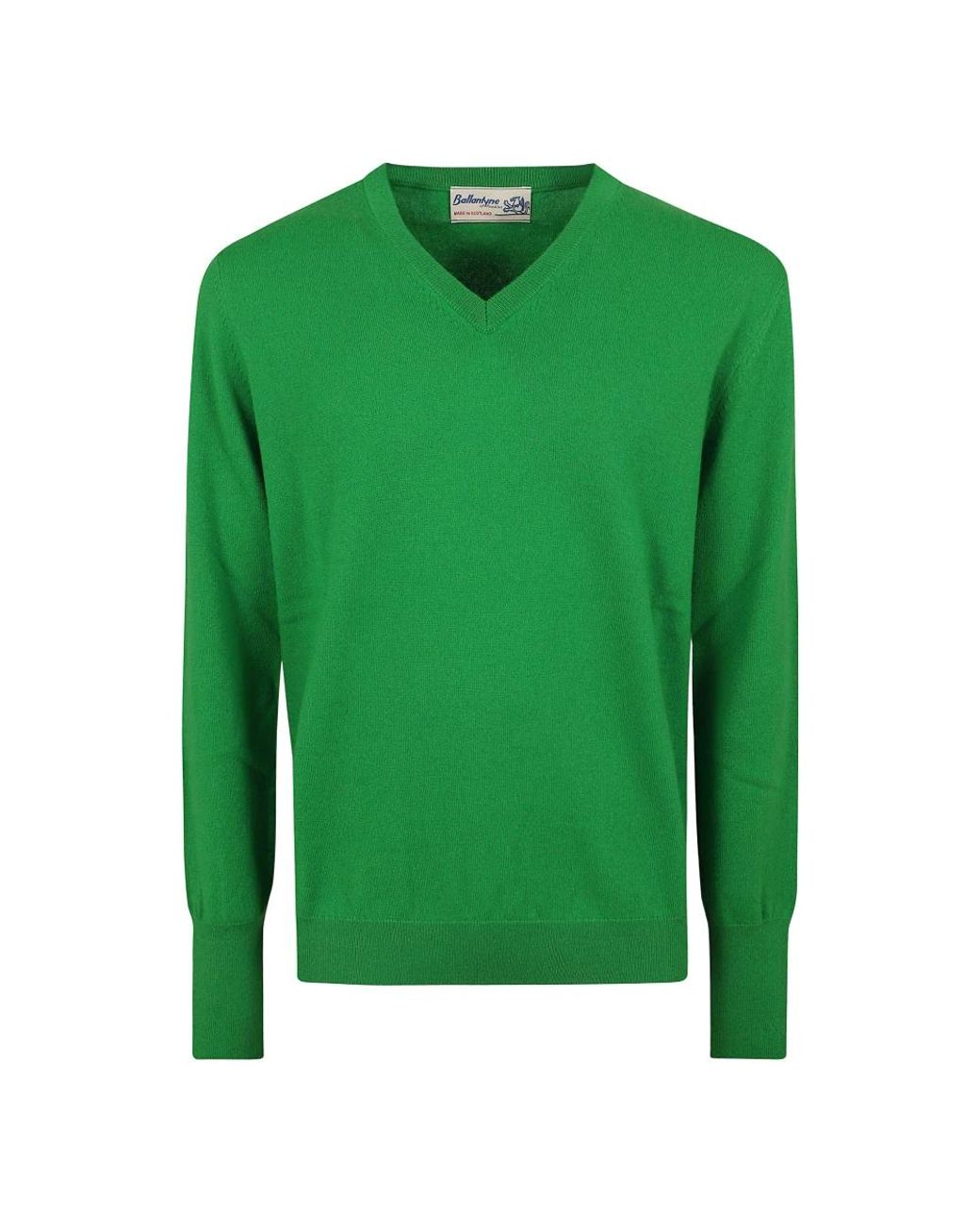 Ballantyne V-Hals Pullover in het Green voor heren