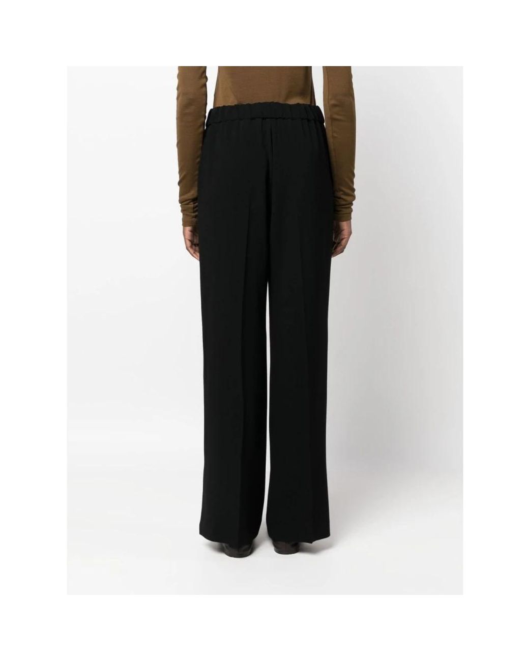Alberto Biani Black Wide Trousers