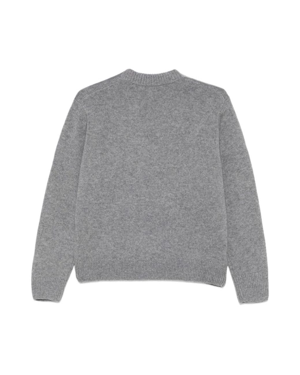 Mc2 Saint Barth Gray Round-Neck Knitwear