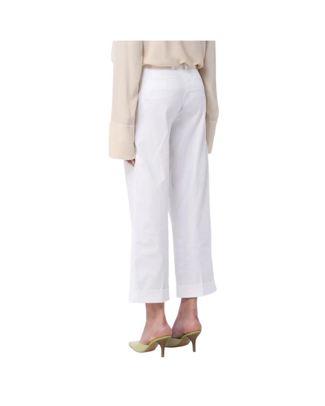 Re-hash White Cropped Trousers