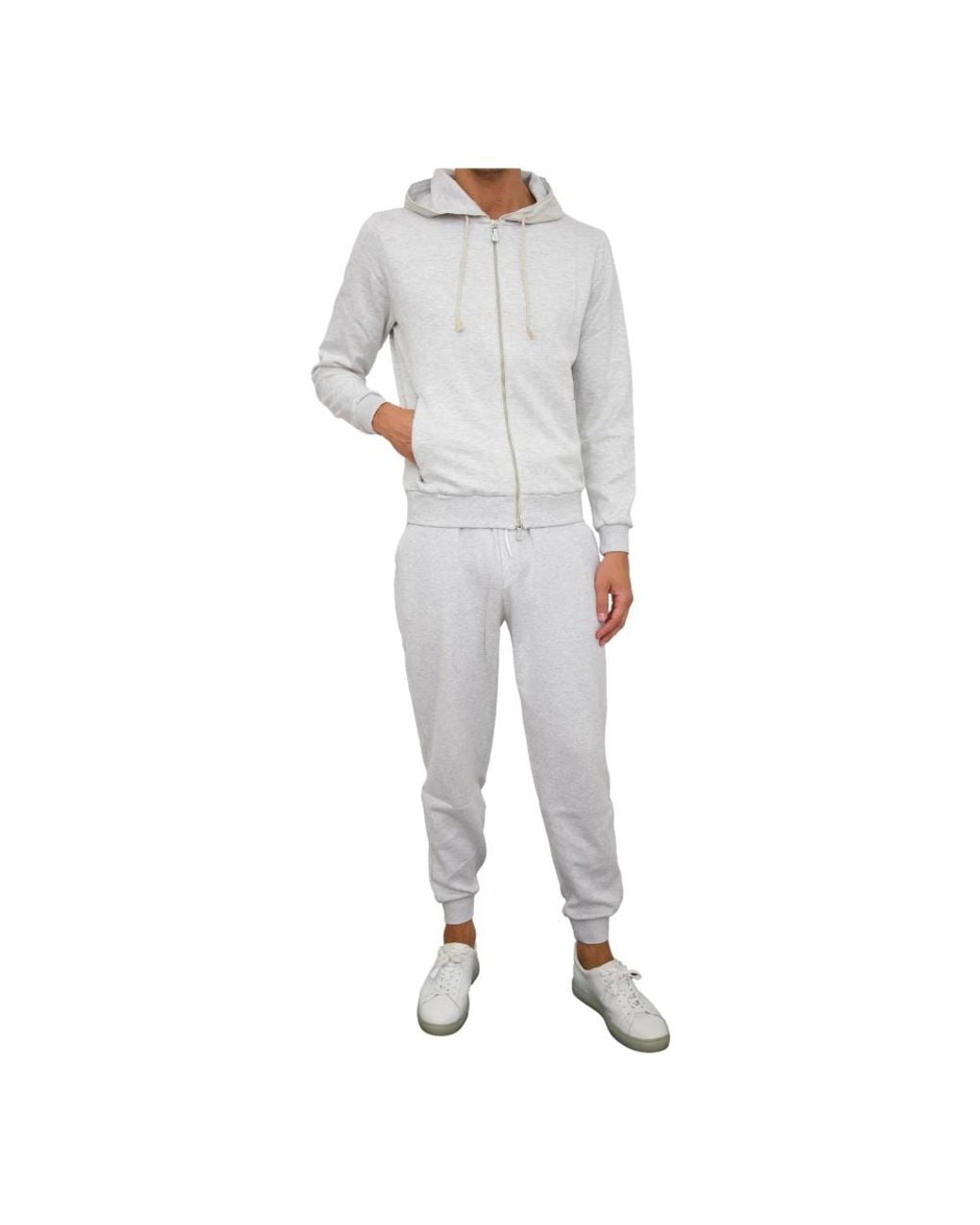 Eleventy Gray Zip-Throughs for men