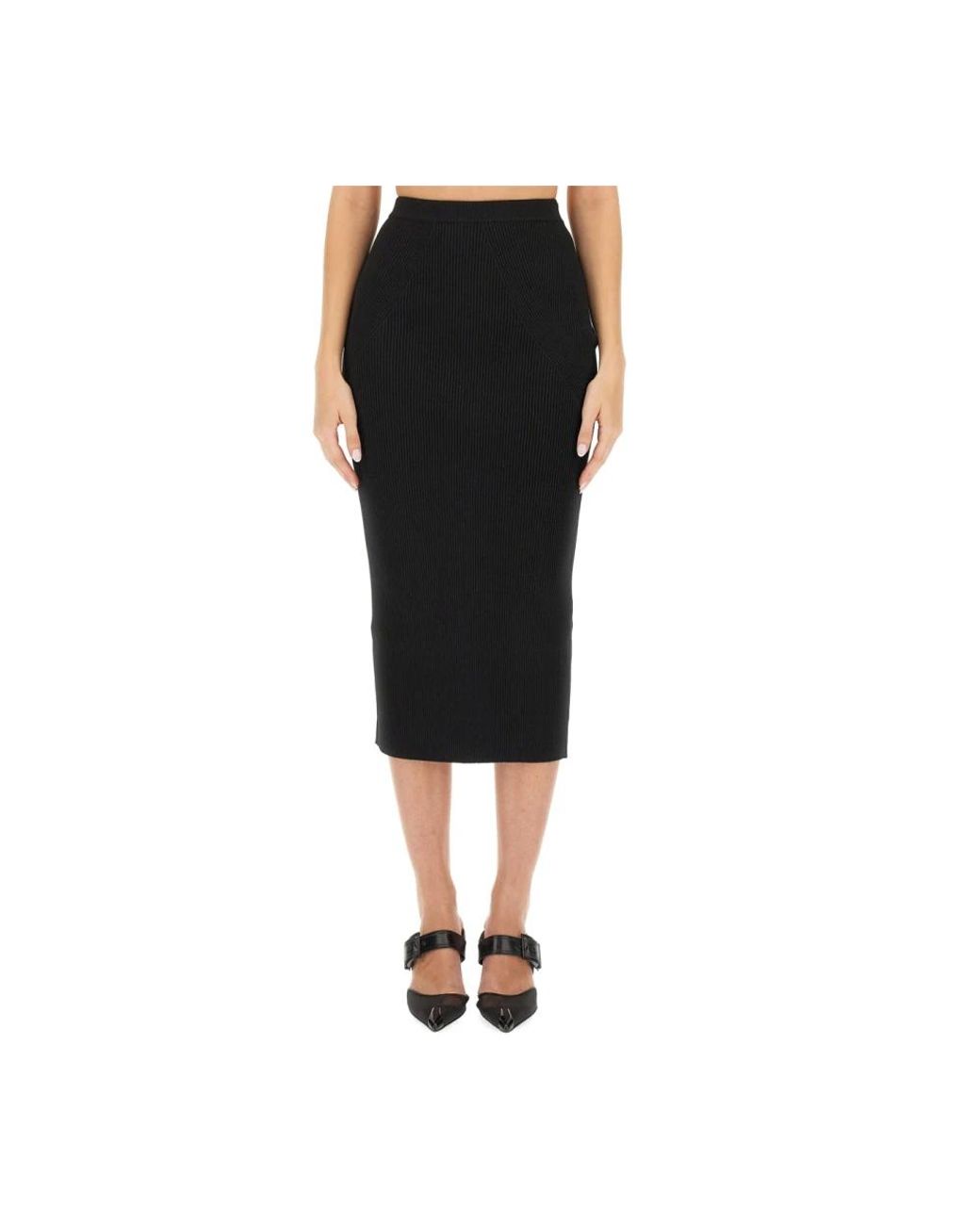 McQueen Black Midi Skirts
