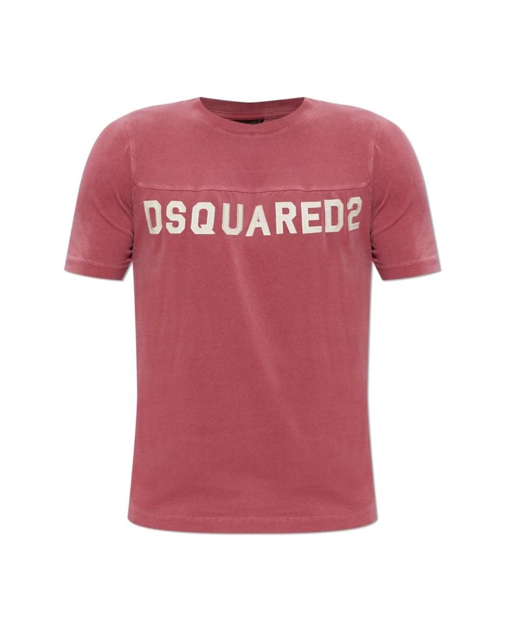 DSquared² Pink T-Shirt With Logo for men