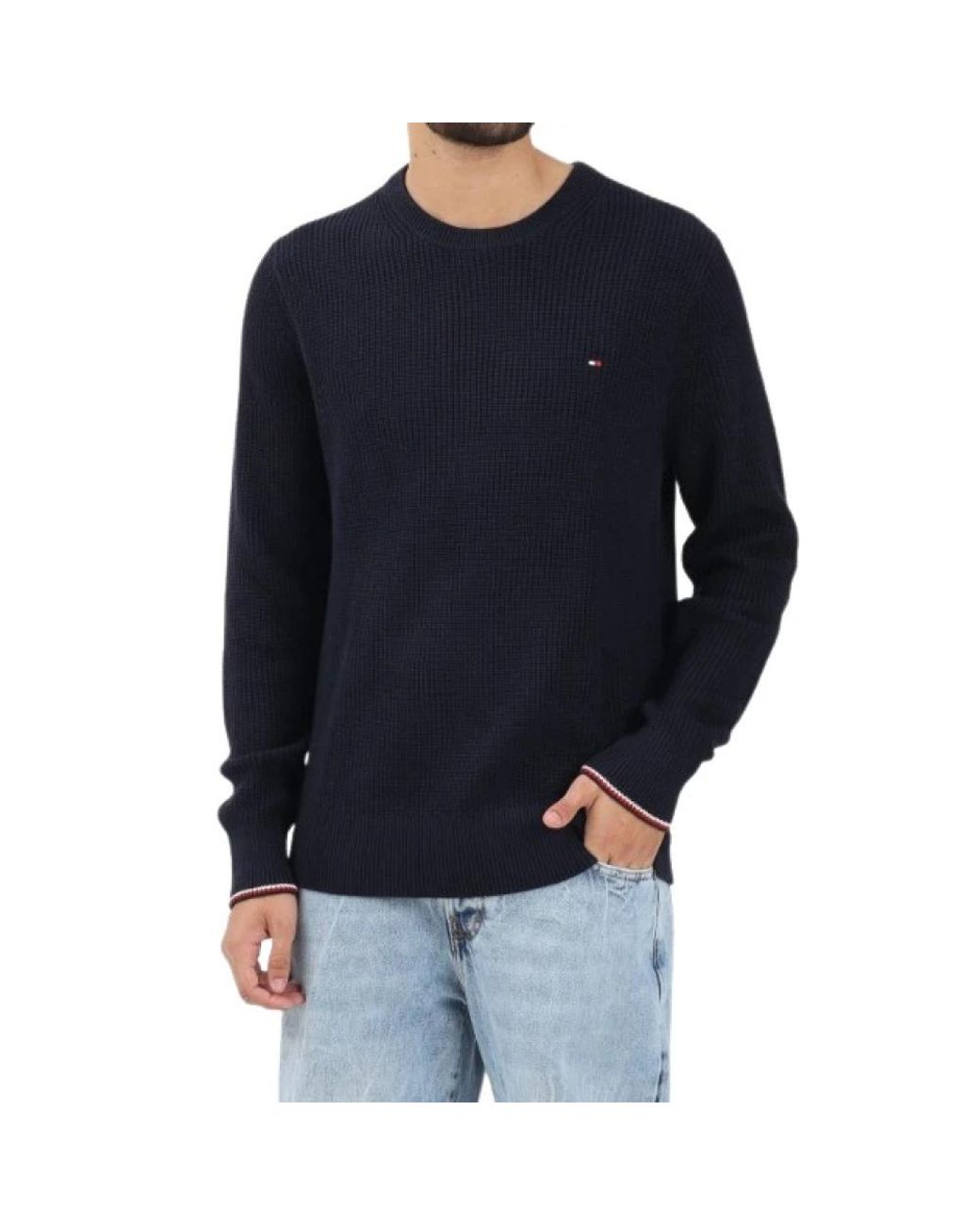 Tommy Hilfiger Blue Round-Neck Knitwear for men