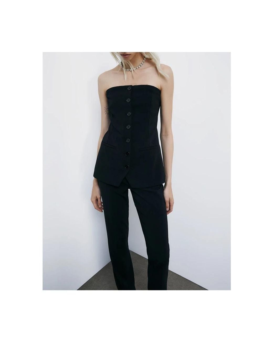 Patrizia Pepe Black Sleeveless Tops