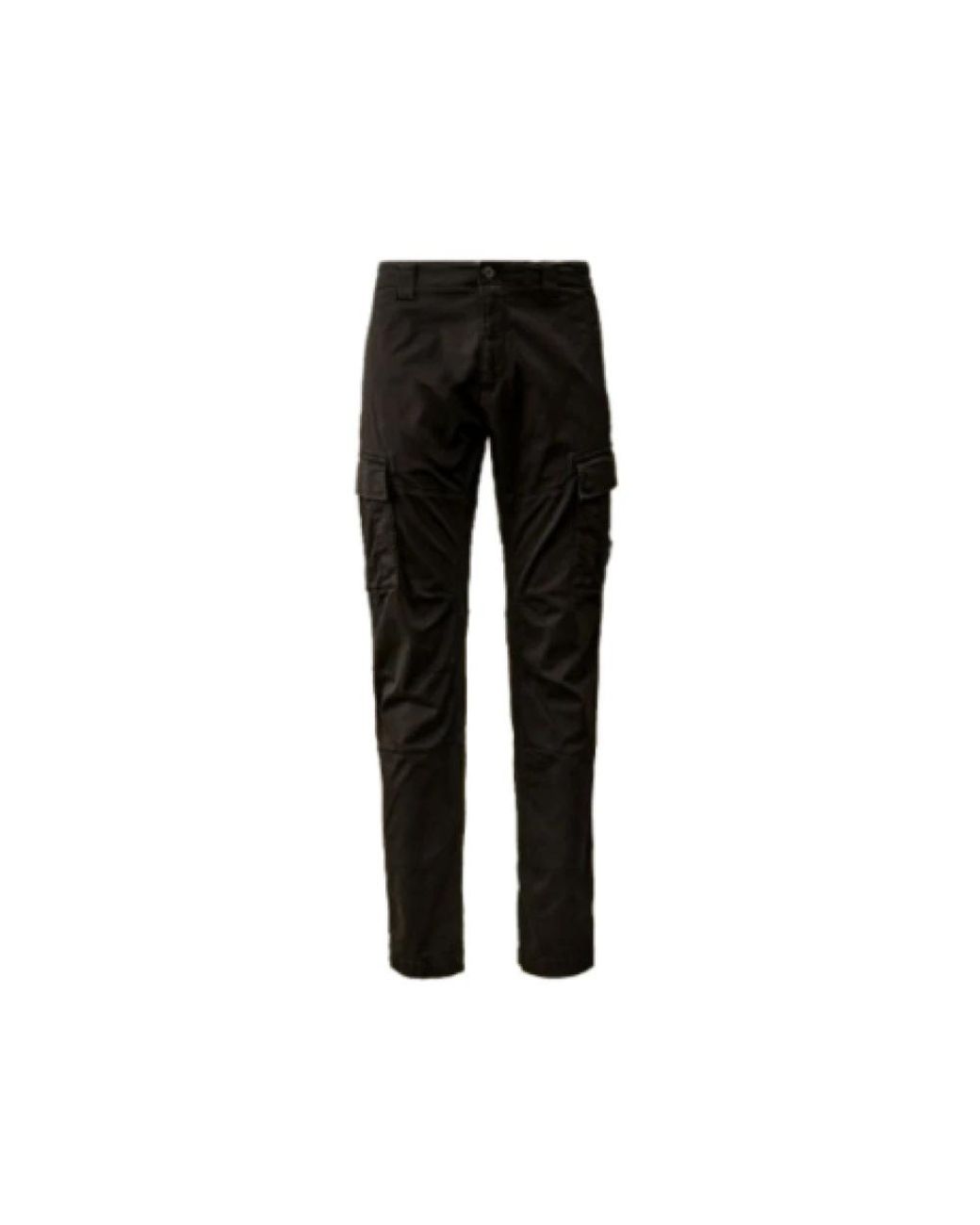 C P Company Black Slim-Fit Trousers for men