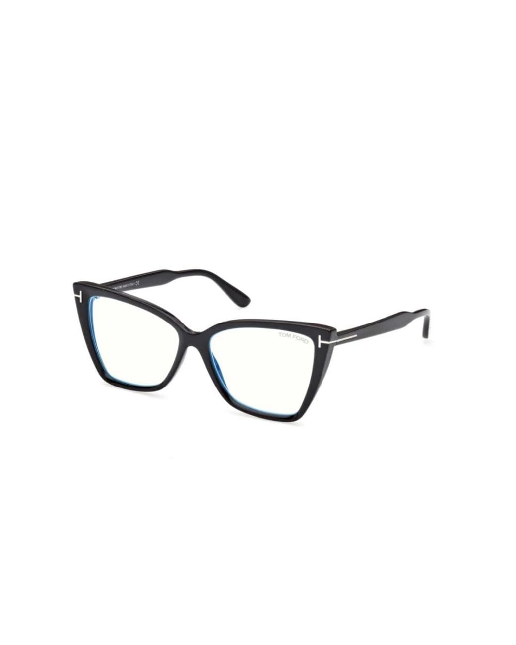 Tom Ford Black Block Square Cat Eye Opticals