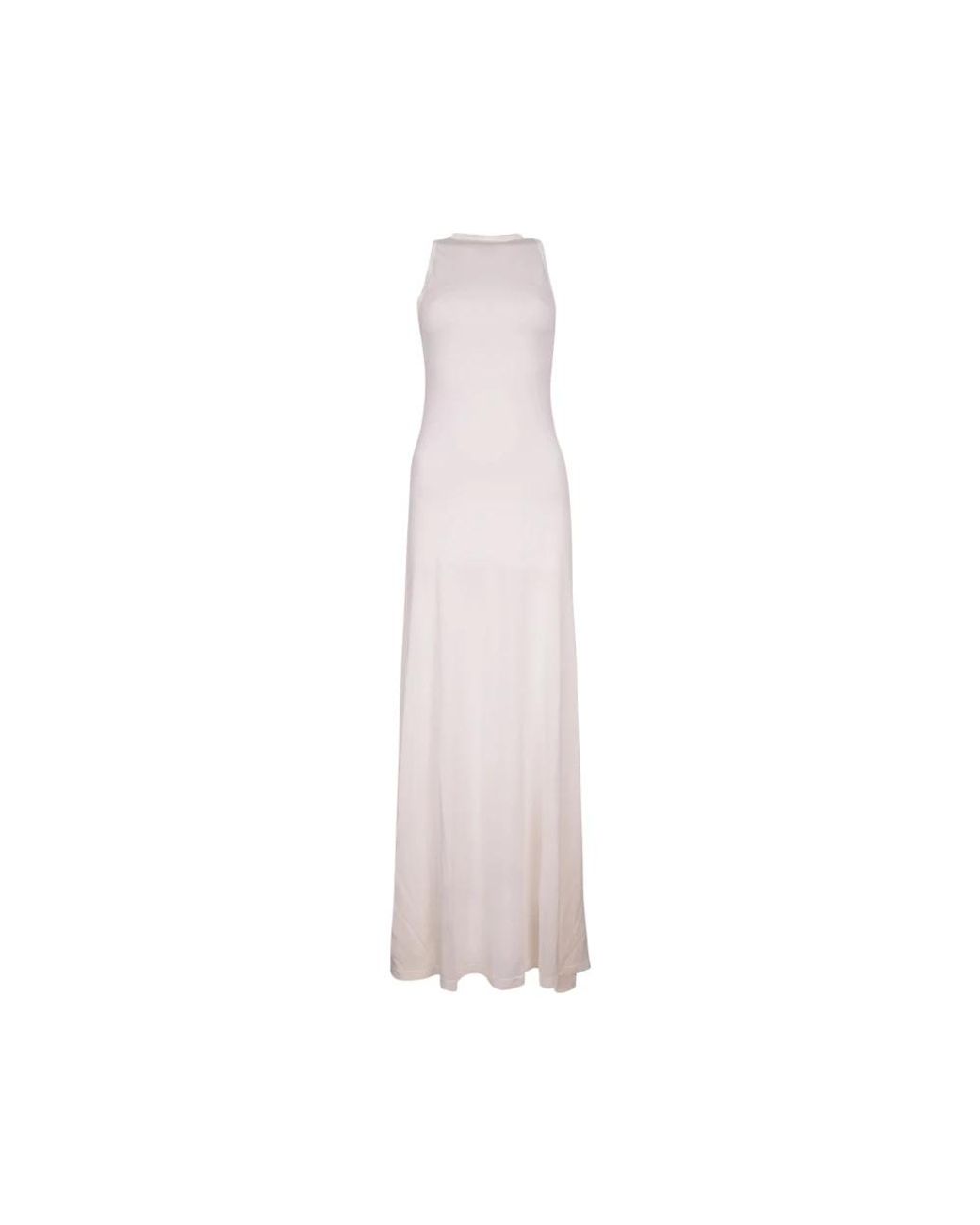 Jacquemus White La Robe Maille Sculta