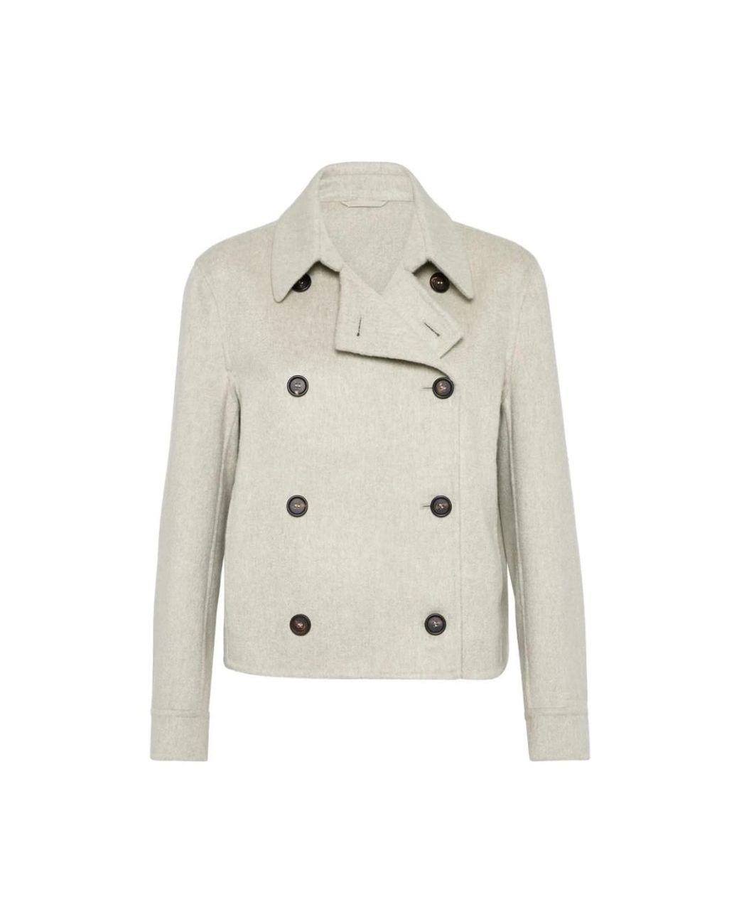 Brunello Cucinelli Jassen Double-Breasted Jas Met Knopen in het Gray