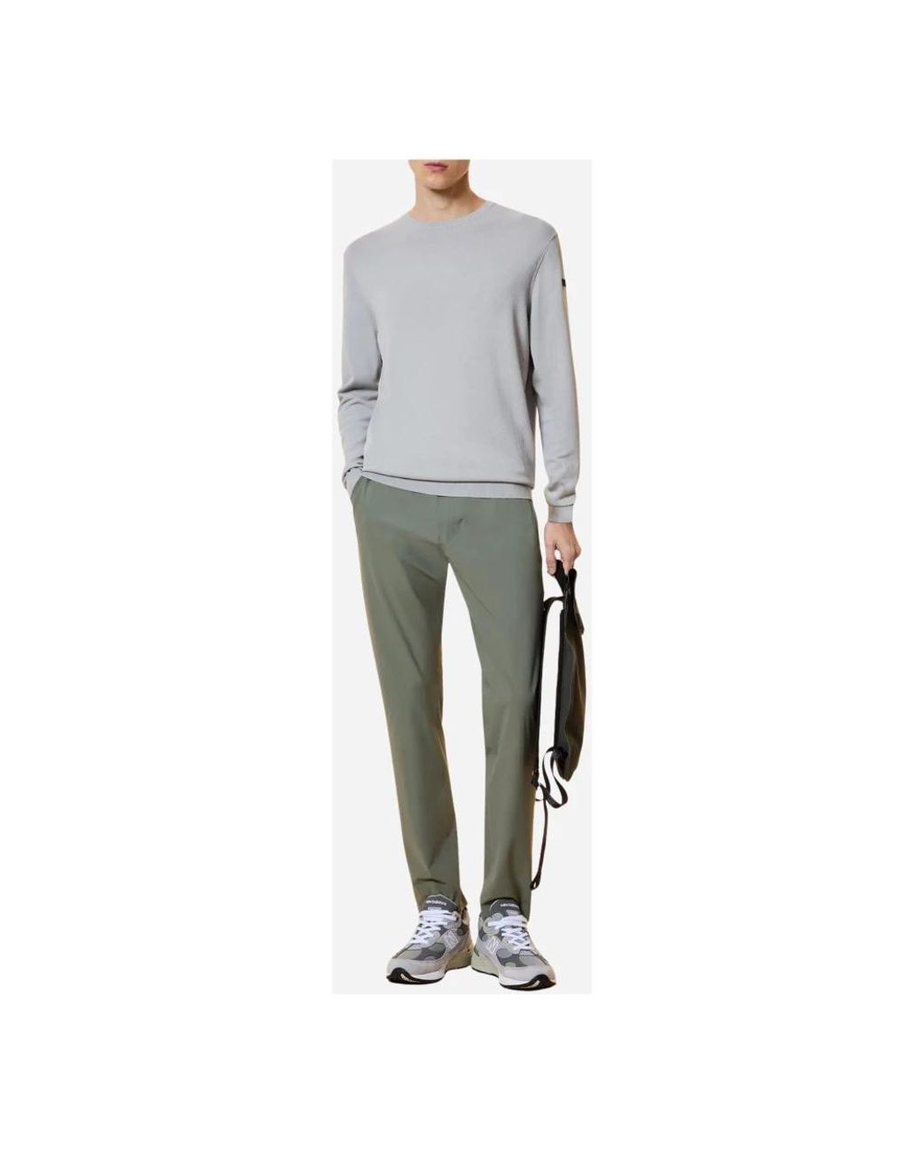 Rrd Gray Round-Neck Knitwear for men