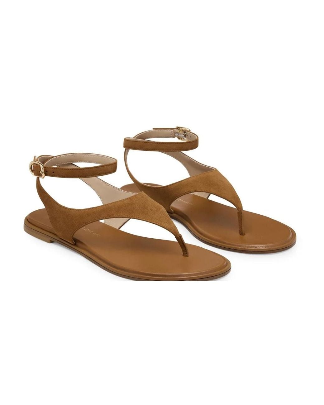 Flat Sandals di Stuart Weitzman in Brown