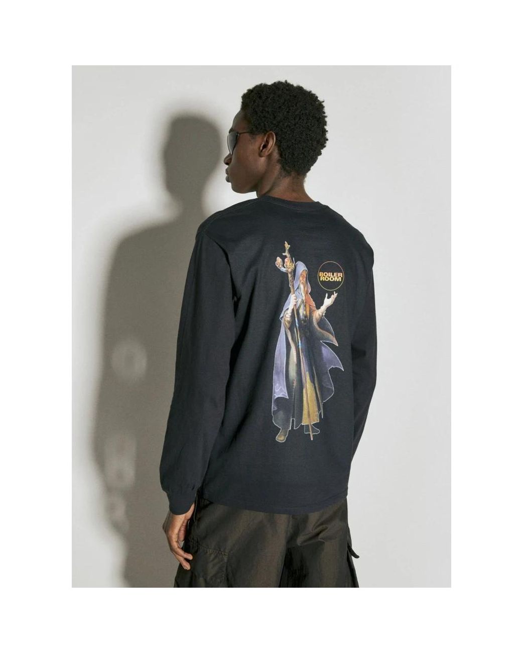 BOILER ROOM Black Long Sleeve Tops for men