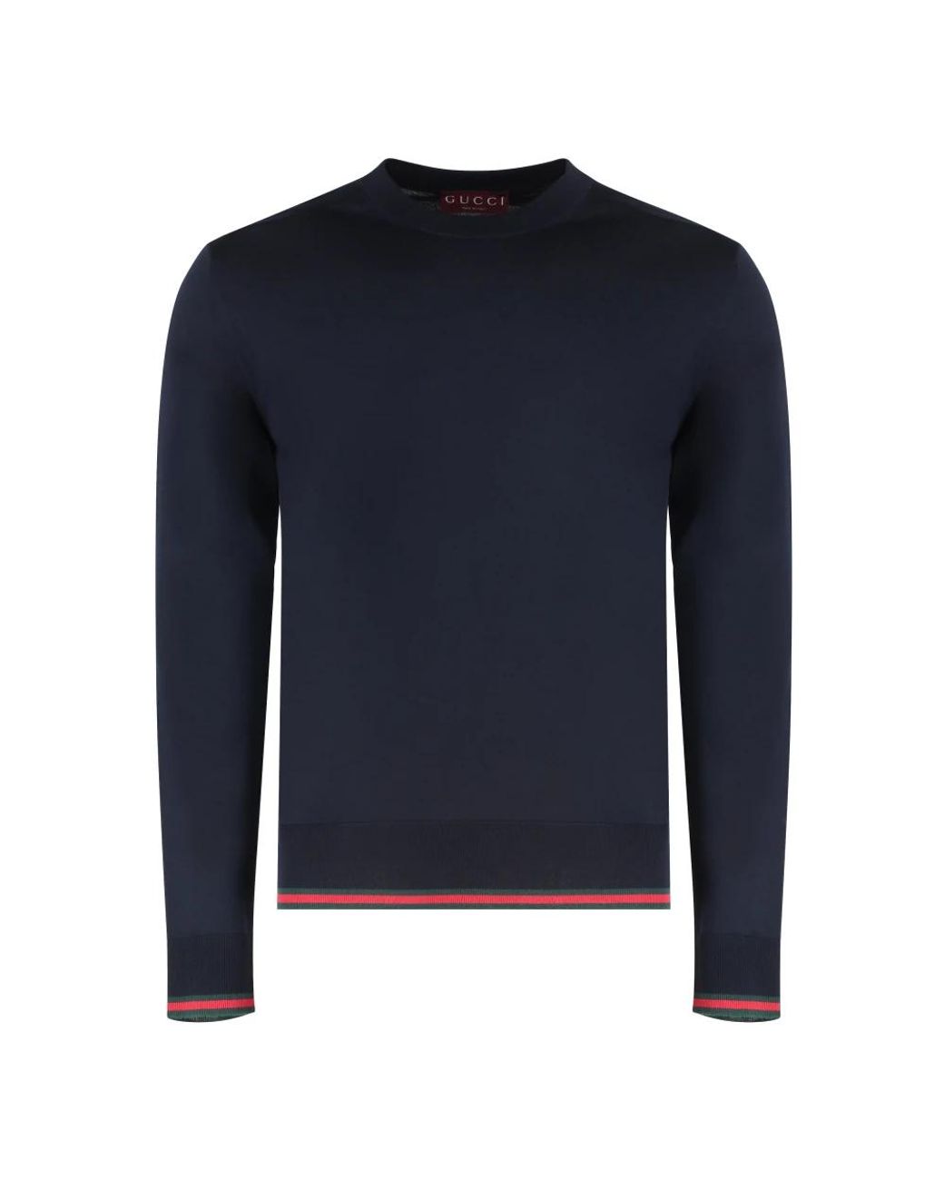 Gucci Blue Round-Neck Knitwear for men