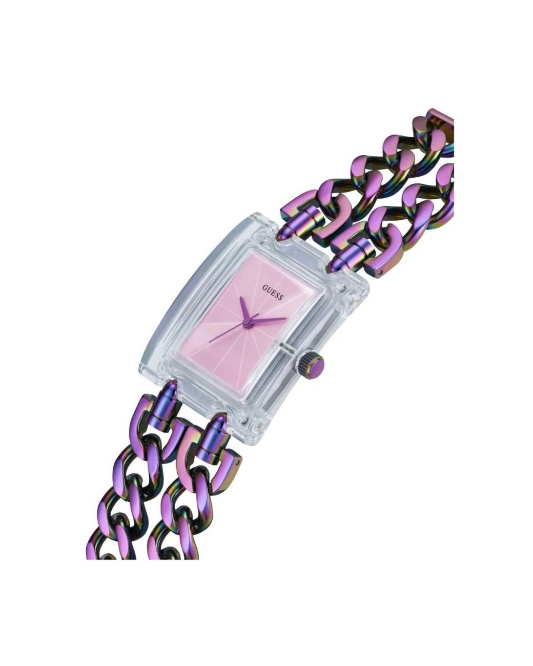 Guess Purple Mod Watch Gw0669l2 Heavy Metal Iridescent