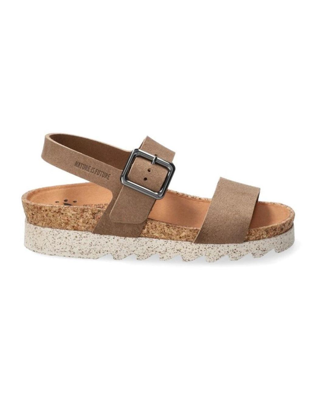 Mephisto Schoenen ,Bruin ,Brede Ergonomische Sandalen Met Gespsluiting in het Brown
