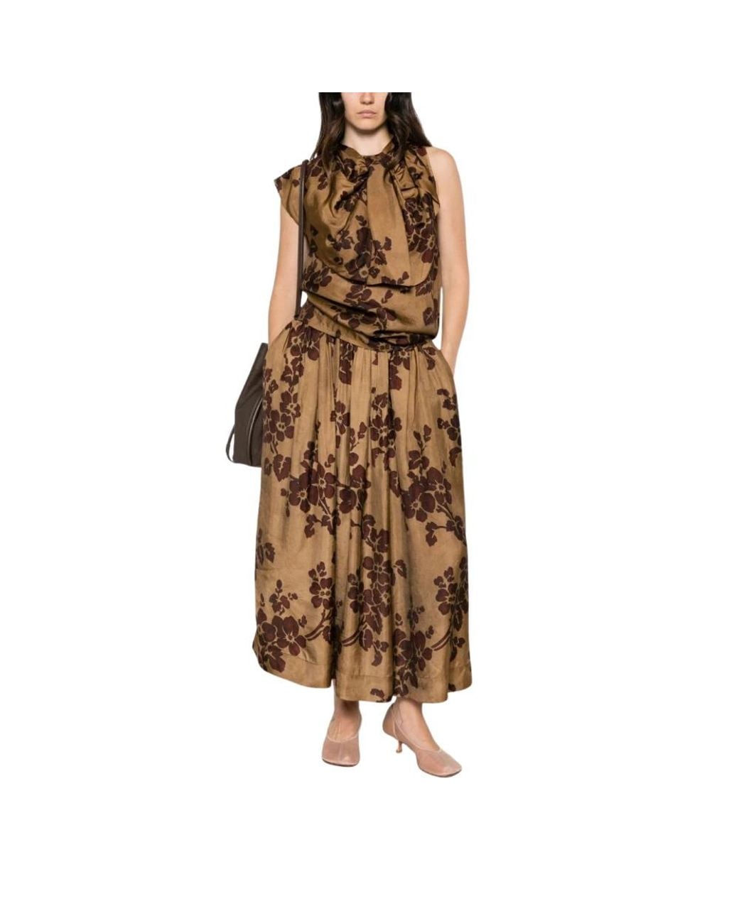 Uma Wang Teet Printed Top in het Brown