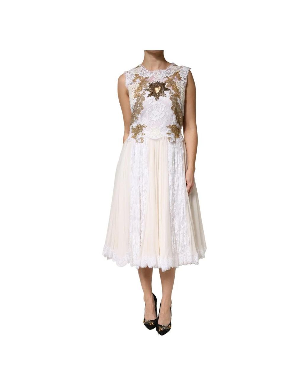 Dolce & Gabbana White Midi Dresses