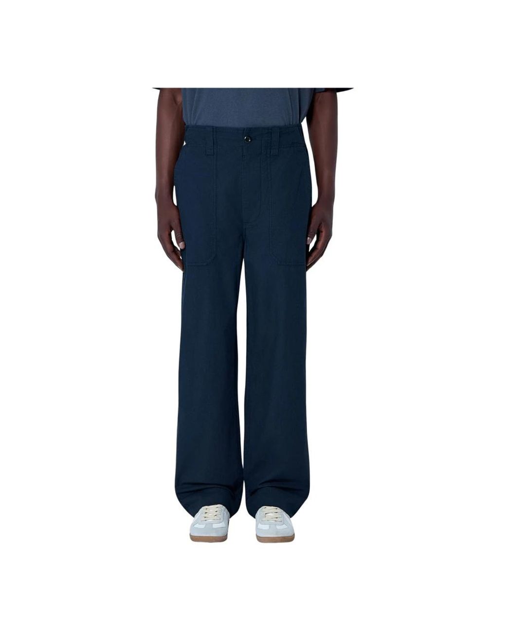 Margaret Howell Blue Wide Trousers for men