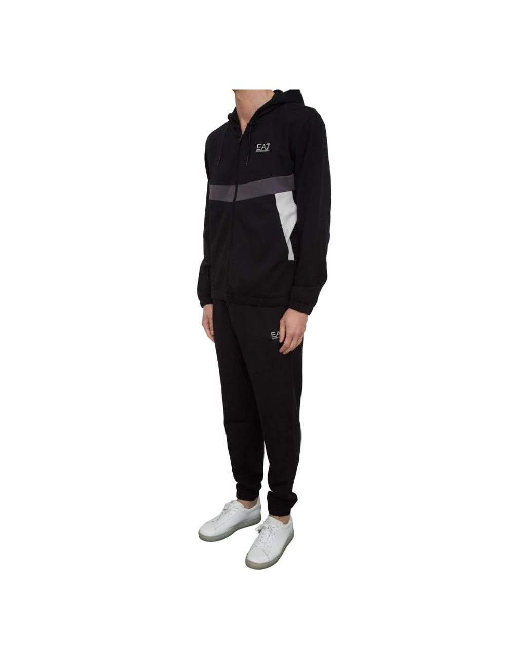 EA7 Fitness ,Zwart ,Katoen Zwart Trainingspak Set in het Black voor heren