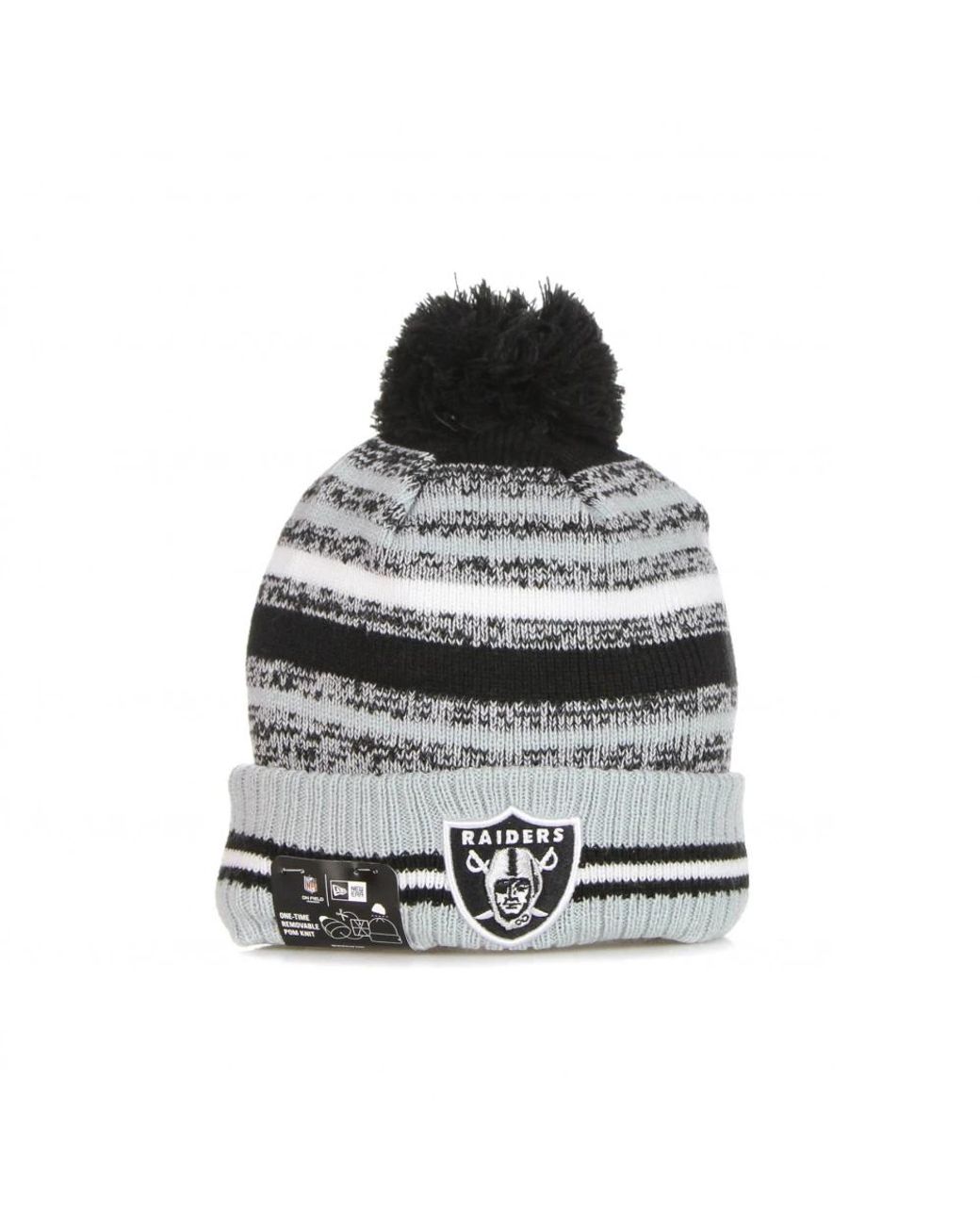 KTZ Accessoires ,Zwart ,Nfl Sport Knit Beanie Met Pom Pom in het Black