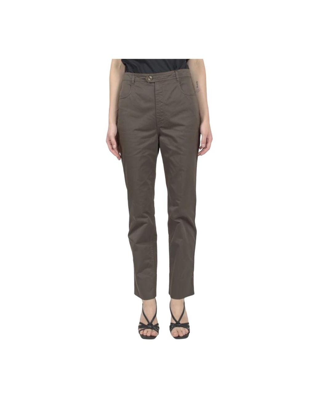 Saint Laurent Gray Straight Trousers