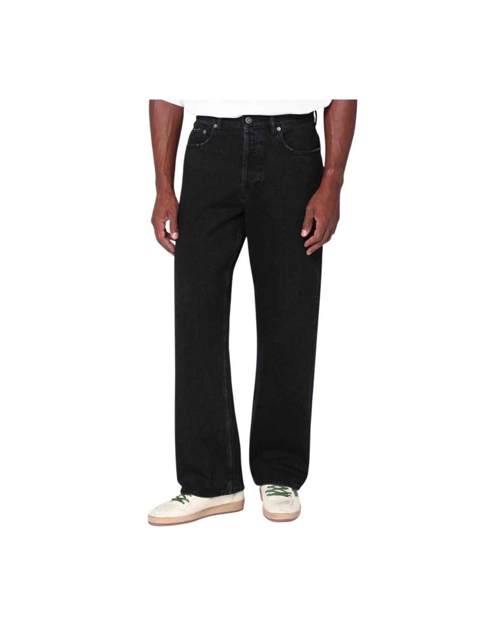 Golden Goose Deluxe Brand Black Straight Fit Jeans for men