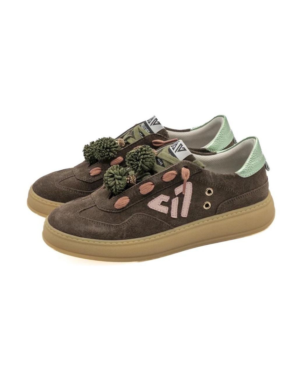 Emanuélle Vee Green Sneakers
