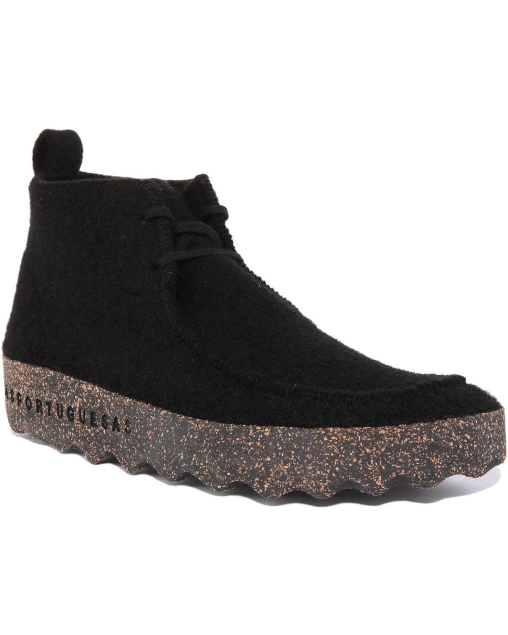 ASPORTUGUESAS Black Lace-Up Boots