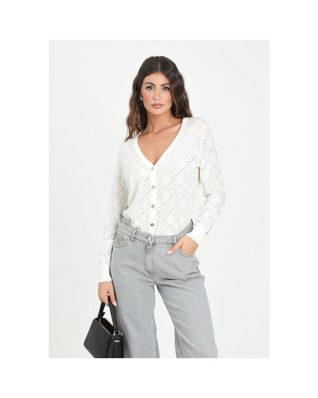 Elisabetta Franchi White Cardigans