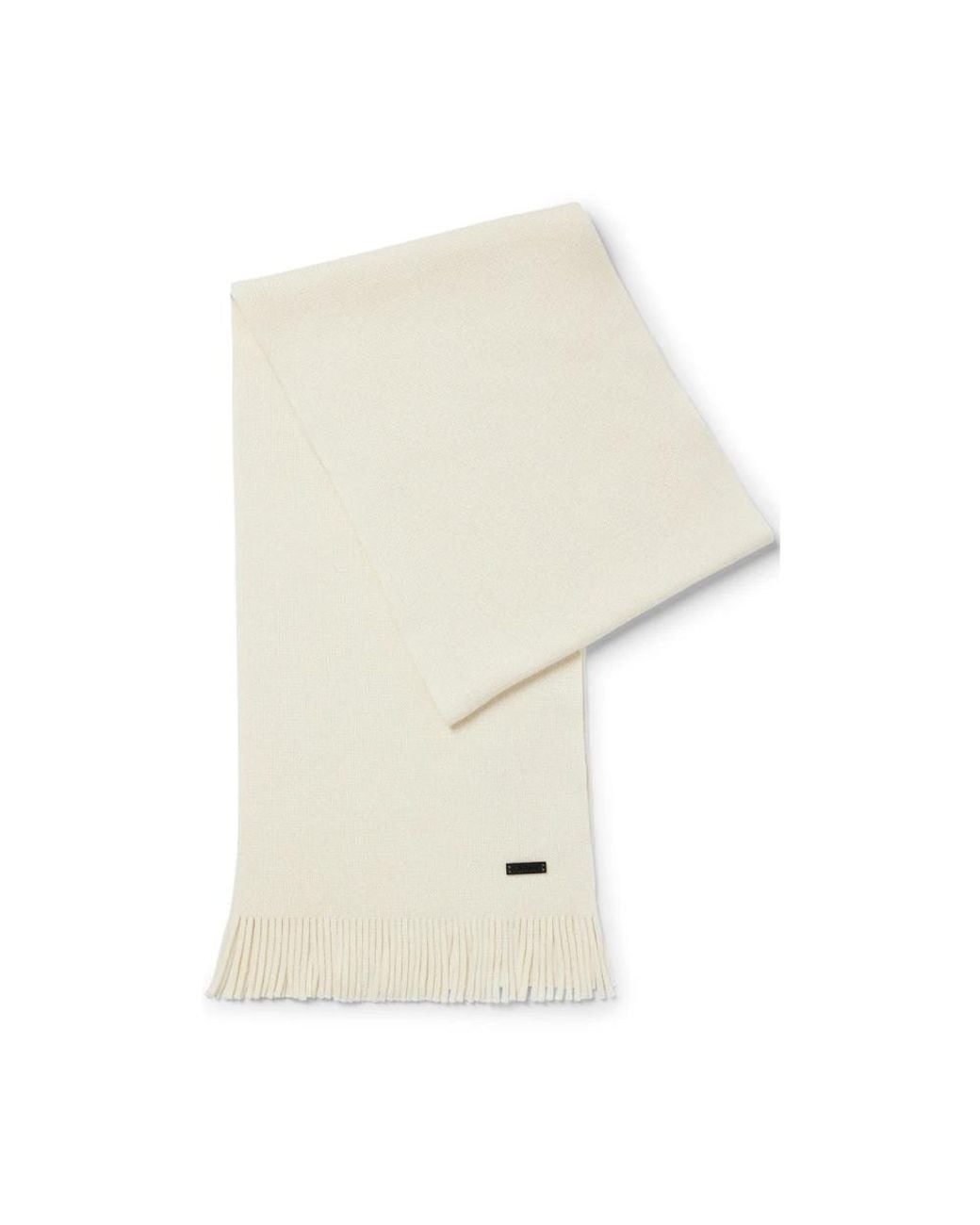 Boss White Winter Scarves for men